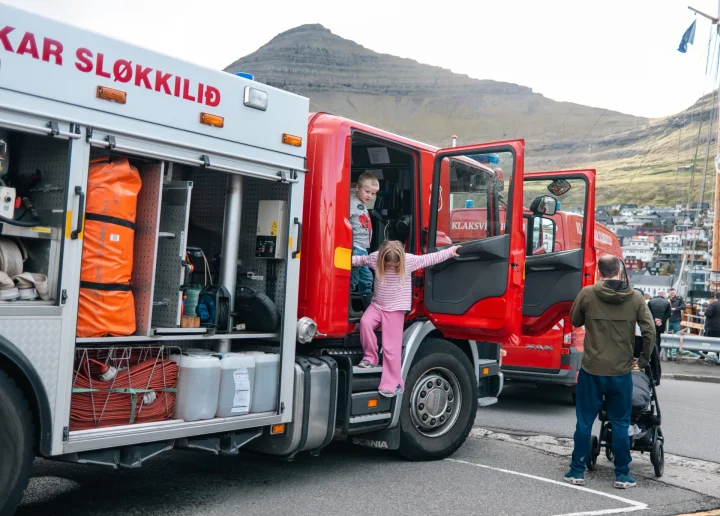 Explore the emergency vehicles at Heystglóð