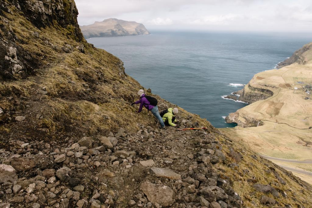 Working on the postmans path Gásadalur