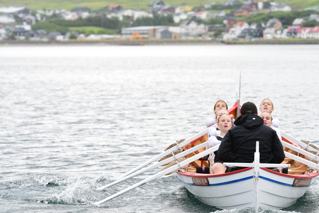Image by Jóanis Albert Nielsen jn.fo
Faroese rowing boat Ørnin. 
Vestanstevna 2023. 